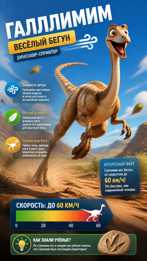 Создание 3D-инфографики: Галлимим в стиле Pixar
