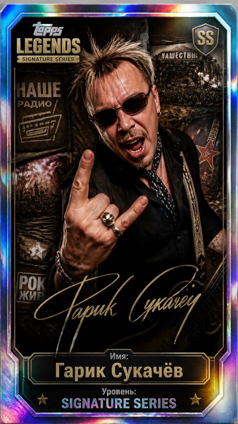 Как создать карточку Topps Legends с Гариком Сукачёвым: промпт и рекомендации