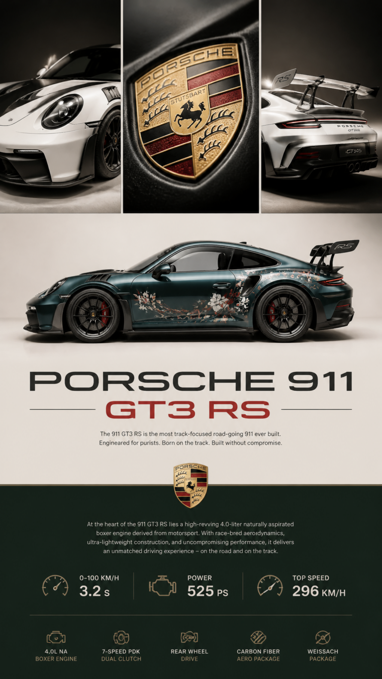Промпт для создания кинопостера Porsche 911 GT3 RS