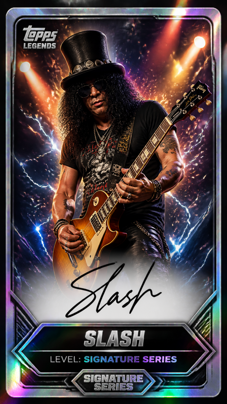 Создание премиальной карточки Slash в стиле Topps Legends: Signature Series