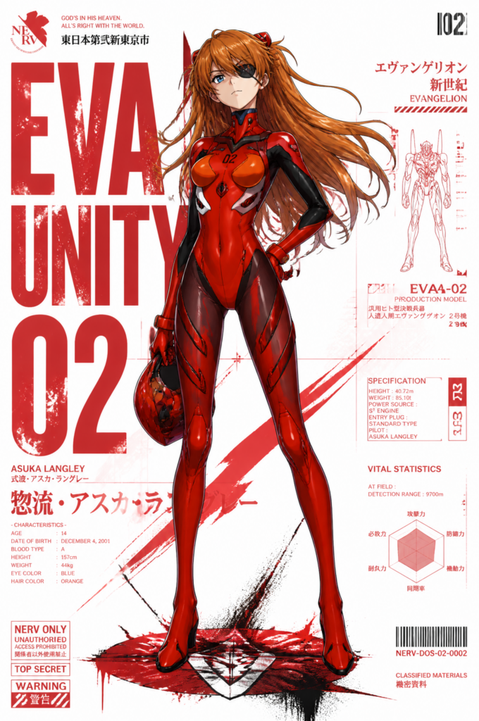 Промпт для создания кинопостера в стиле Neon Genesis Evangelion