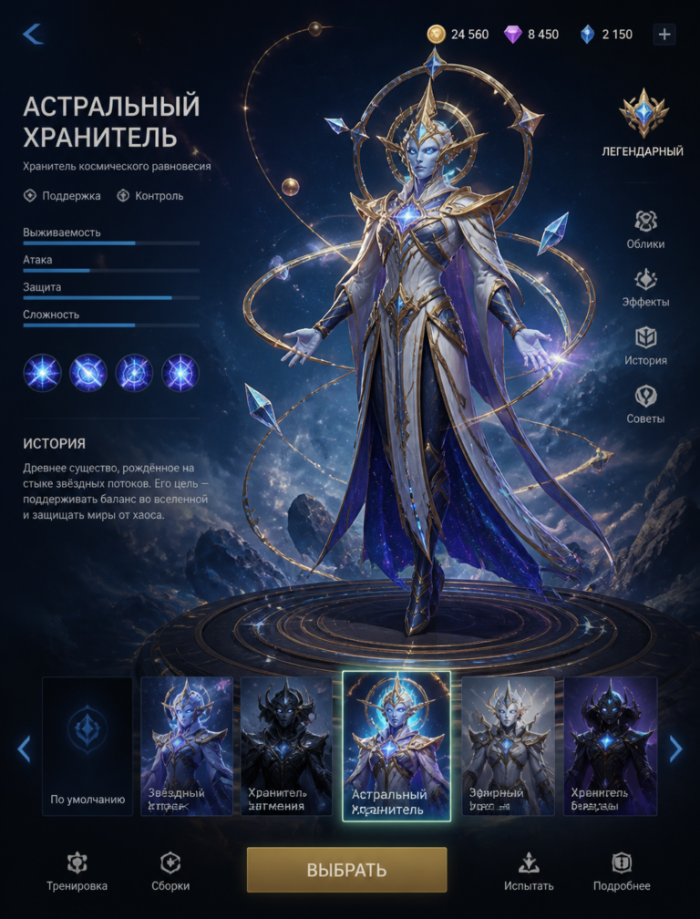 Создание астрального хранителя для MOBA: руководство по визуализации персонажа