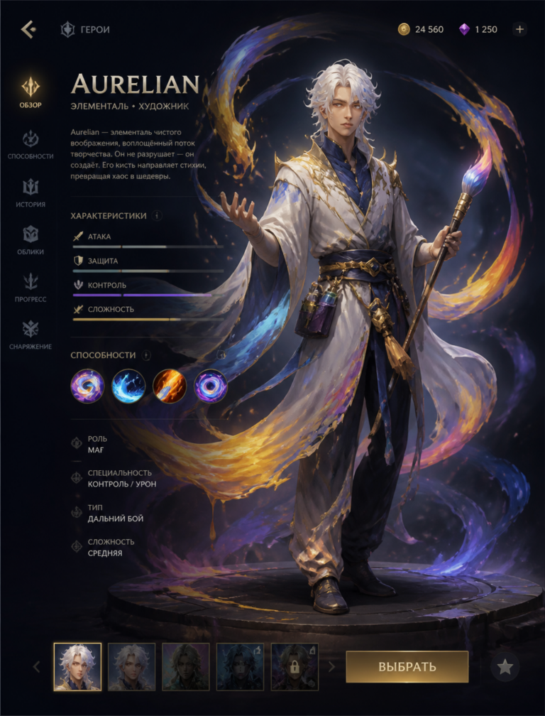 Создание персонажа MOBA: руководство по визуализации элементаля с кистью