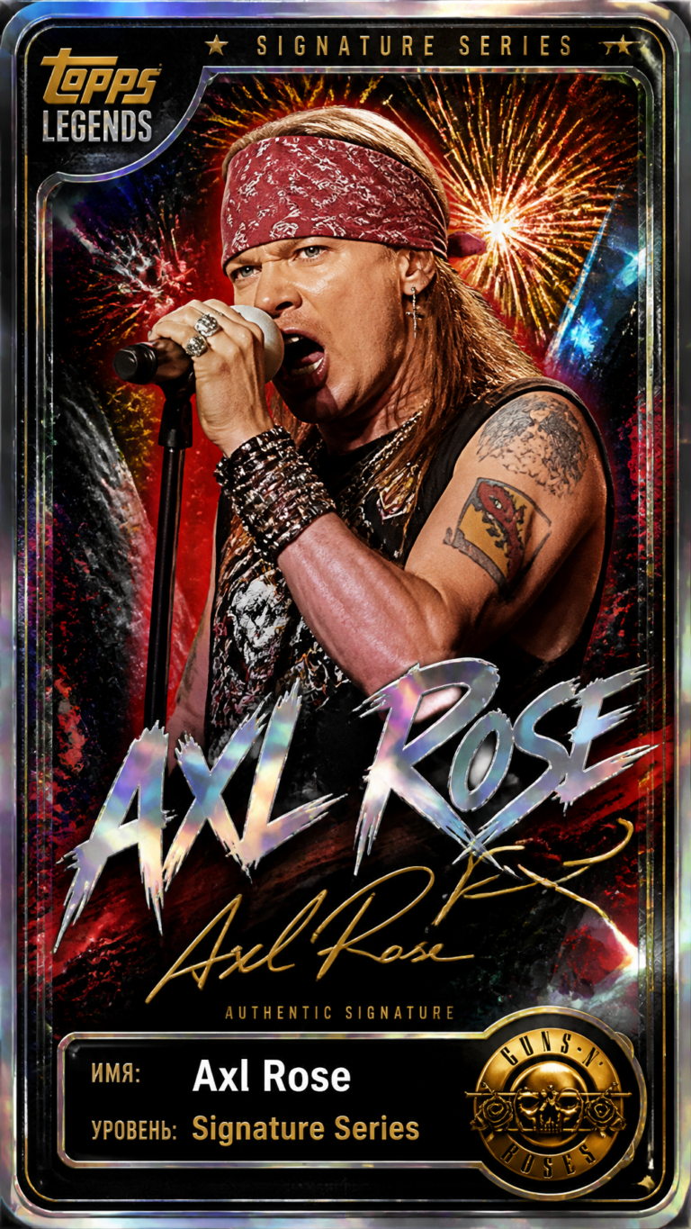 Создание премиальной карточки Axl Rose в стиле Topps Legends: Гайд по промпту
