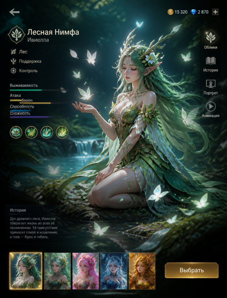 Создание персонажа лесной нимфы для MOBA: руководство по визуализации