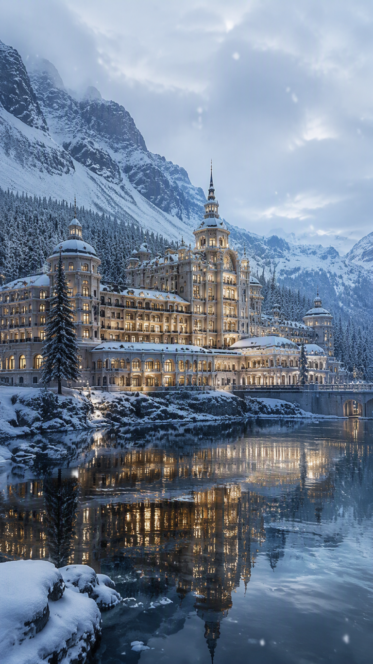 Промпт для фото роскошного зимнего дворца