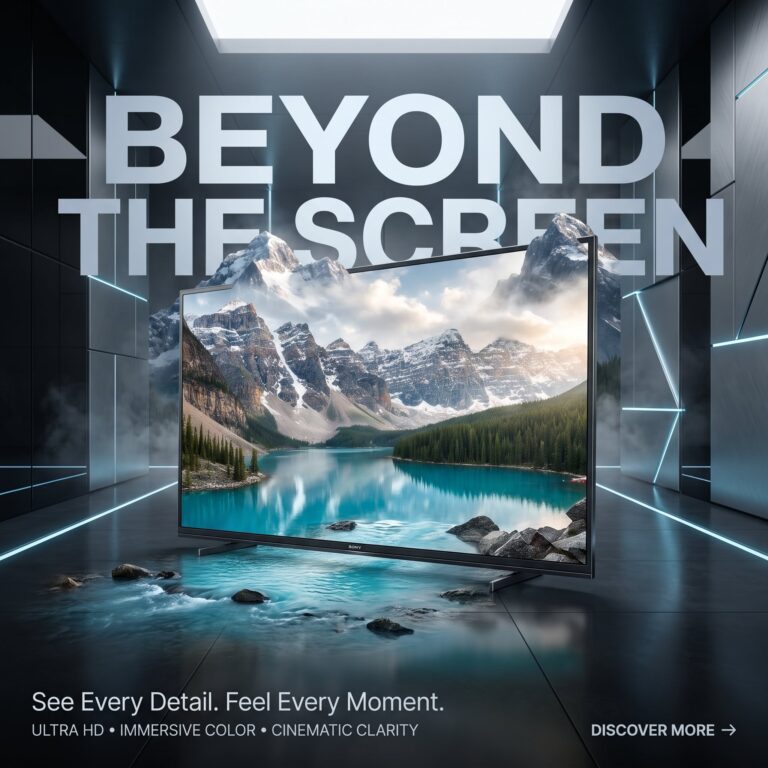 Промпт для создания кинопостера SONY светодиодные TV