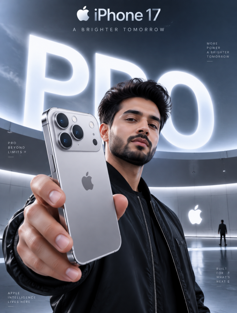 Промпт для фото: рекламная кампания iPhone в стиле Apple