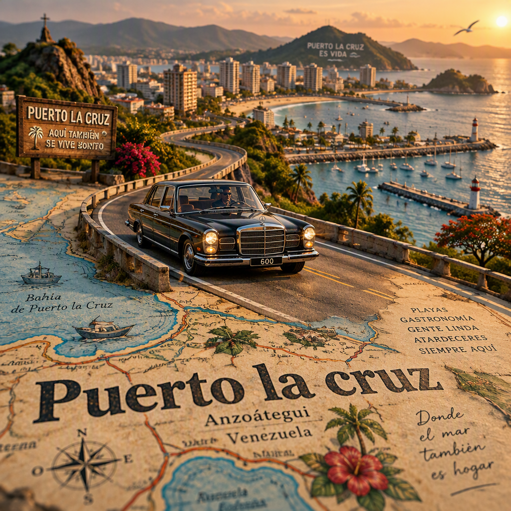 Промпт для создания кинопостера Puerto la cruz с миниатюрным эффектом