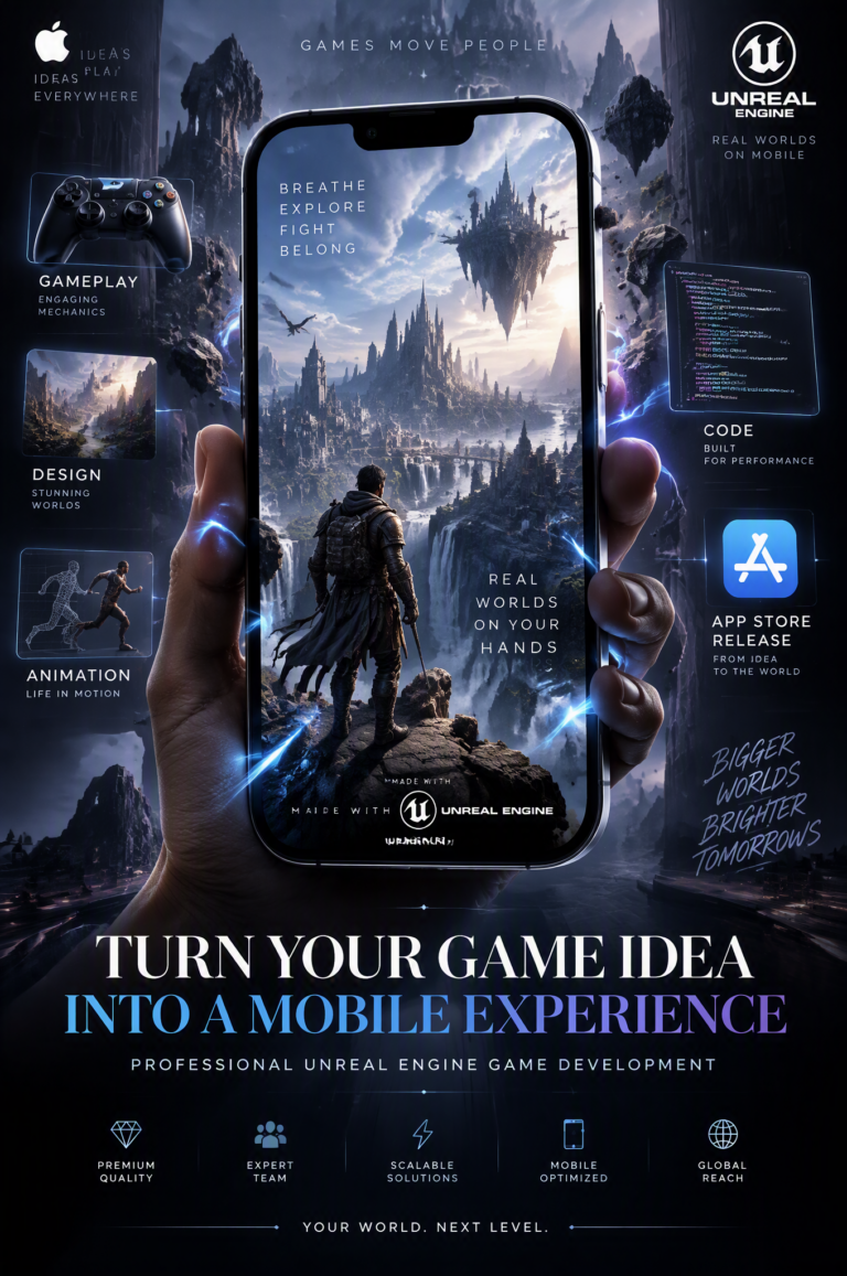 Промпт для создания рекламы мобильной игры на Unreal Engine