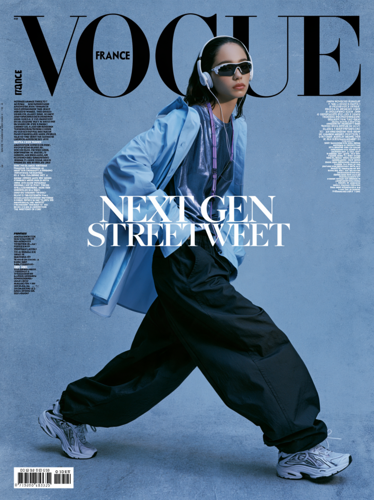 Промпт для обложки Vogue France в стиле стритвир