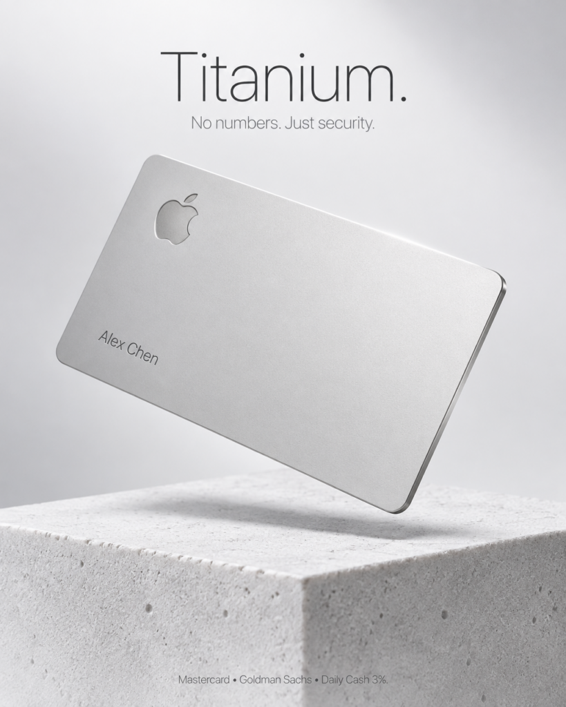 Чистое титана: минимализм карты Apple из чистого металла